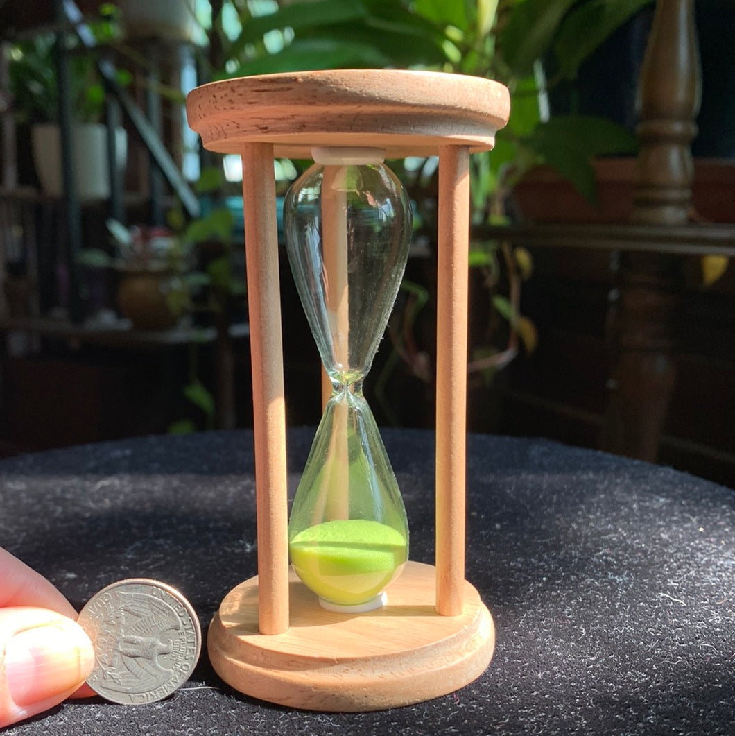 4.4” Triple Moon Wooden Hourglass