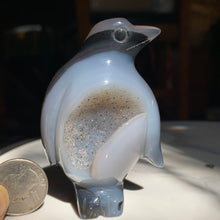 Load image into Gallery viewer, 3&quot; Druzy Agate Penguin 126 grams
