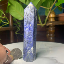 Load image into Gallery viewer, 4.5” Sodalite Point 100 grams
