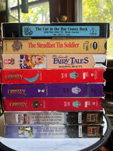 Load image into Gallery viewer, Classic Lot Of 8 Mixed VHS Tapes Cat In The Hat, Odyssey, Peter Rabbit And More+
