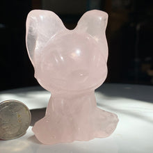 Load image into Gallery viewer, 2.9&quot; Rose Quartz Stitch Likeness Carving 184 grams
