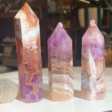 Load image into Gallery viewer, Rare! Amethyst and Crazy Lace Agate Points-3 to choose from!
