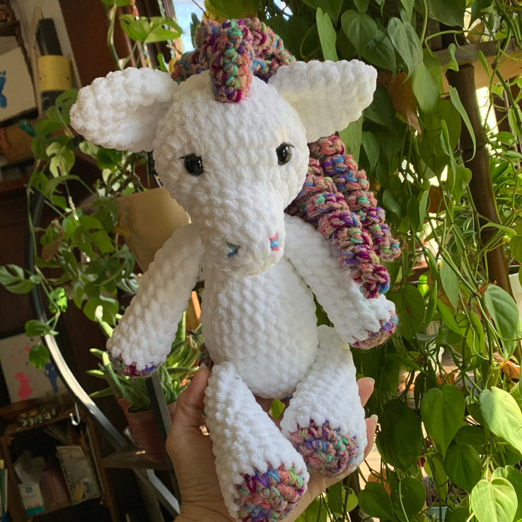 Crocheted Amigurumi Unicorn 16”