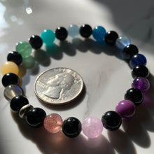 Load image into Gallery viewer, HQ Midnight Rainbow Vibes 7.5&quot; Bracelet
