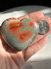 Load image into Gallery viewer, 2.5” x 2.2” Polychrome Jasper Palm Heart 88 grams
