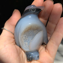 Load image into Gallery viewer, 3&quot; Druzy Agate Penguin 126 grams
