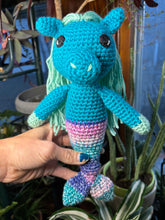 Load image into Gallery viewer, 10” Hippocampus Amigurumi
