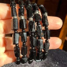 Load image into Gallery viewer, Polished Raw Black Tourmaline Bracelet 🖤
