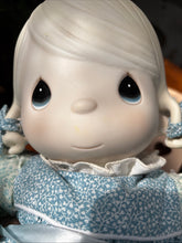 Load image into Gallery viewer, Mother Sew Dear Doll E-2850 by Precious Moments 18" tall-1984 w/Rocking chair

