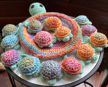 Load image into Gallery viewer, Crocheted Painted Turtle Memory Game
