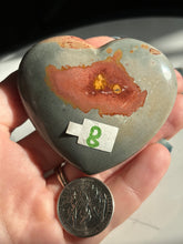 Load image into Gallery viewer, 2.5” x 2.2” Polychrome Jasper Palm Heart 88 grams
