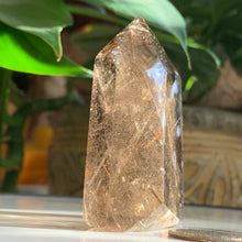 Load image into Gallery viewer, 2.7” Golden Rutilated AA Smokey Quartz point 154g
