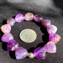 Load image into Gallery viewer, Amethyst 15mm Heart Bracelet-Only One!
