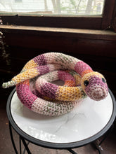 Load image into Gallery viewer, Crocheted Tiki Snake 6ft
