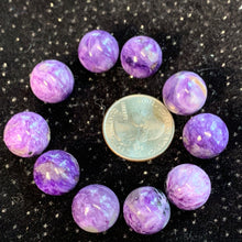 Load image into Gallery viewer, $10 mini-Charoite sphere 1/2 inch
