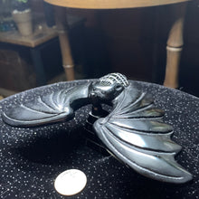 Load image into Gallery viewer, Obsidian Balancing Bat Carving *amazing* 6.5” wingspan
