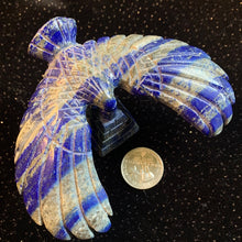 Load image into Gallery viewer, Lapis Lazuli w/Pyrite Balancing Eagle Carving
