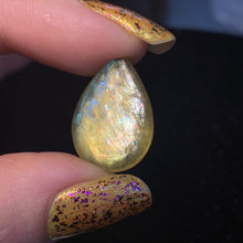 Load image into Gallery viewer, Yellow Gem Lepidolite/Lithium cabochon
