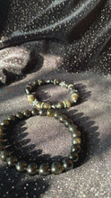 Load and play video in Gallery viewer, Golden Sheen Obsidian Bracelets
