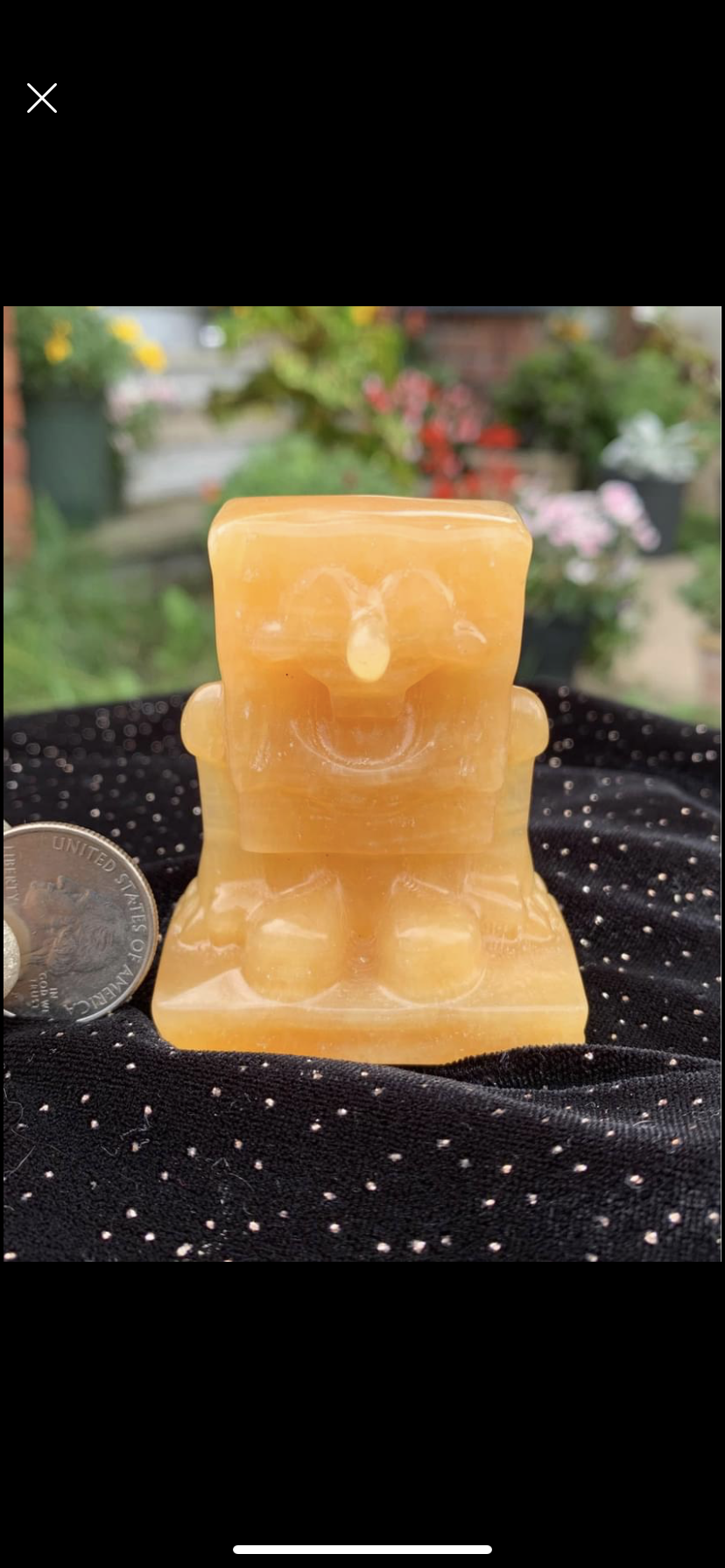 Yellow Aventurine *Sponge*Bob Likeness Carving