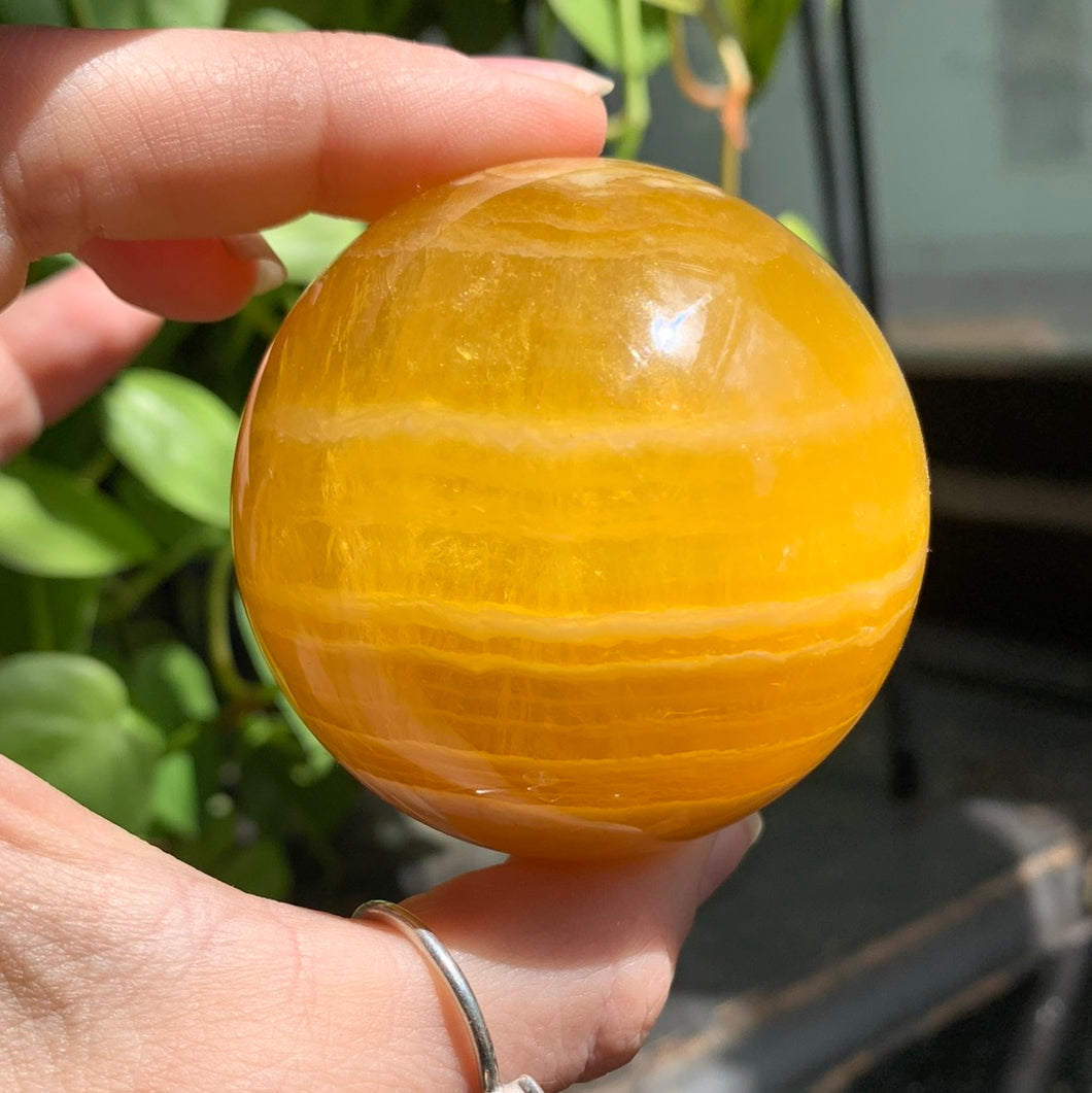 Yellow Fluorite Sphere