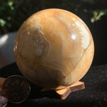 Load image into Gallery viewer, 2.54&quot; Orange Dendritic Calcite Sphere
