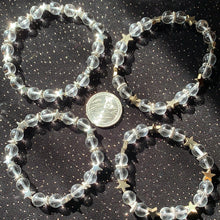 Load image into Gallery viewer, Clear Quartz Bracelets w/Stars
