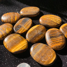 Load image into Gallery viewer, Tiger Eye Palm Stone

