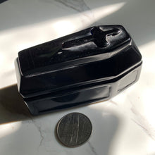 Load image into Gallery viewer, Black Obsidian Coffin Trinket Box
