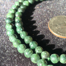 Load image into Gallery viewer, Green Charoite/Seraphinite 5.7mm Bead Necklace
