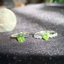 Load image into Gallery viewer, Adjustable Peridot 925 rings
