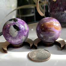 Load image into Gallery viewer, AA Charoite Sphere- 2 Sizes available

