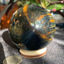 Load image into Gallery viewer, 2.5&quot; Natural Blue Tiger Eye Sphere 362 grams
