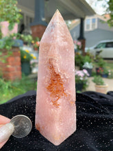 Load image into Gallery viewer, 5” Stunning Pink Amethyst Tower 254 grams
