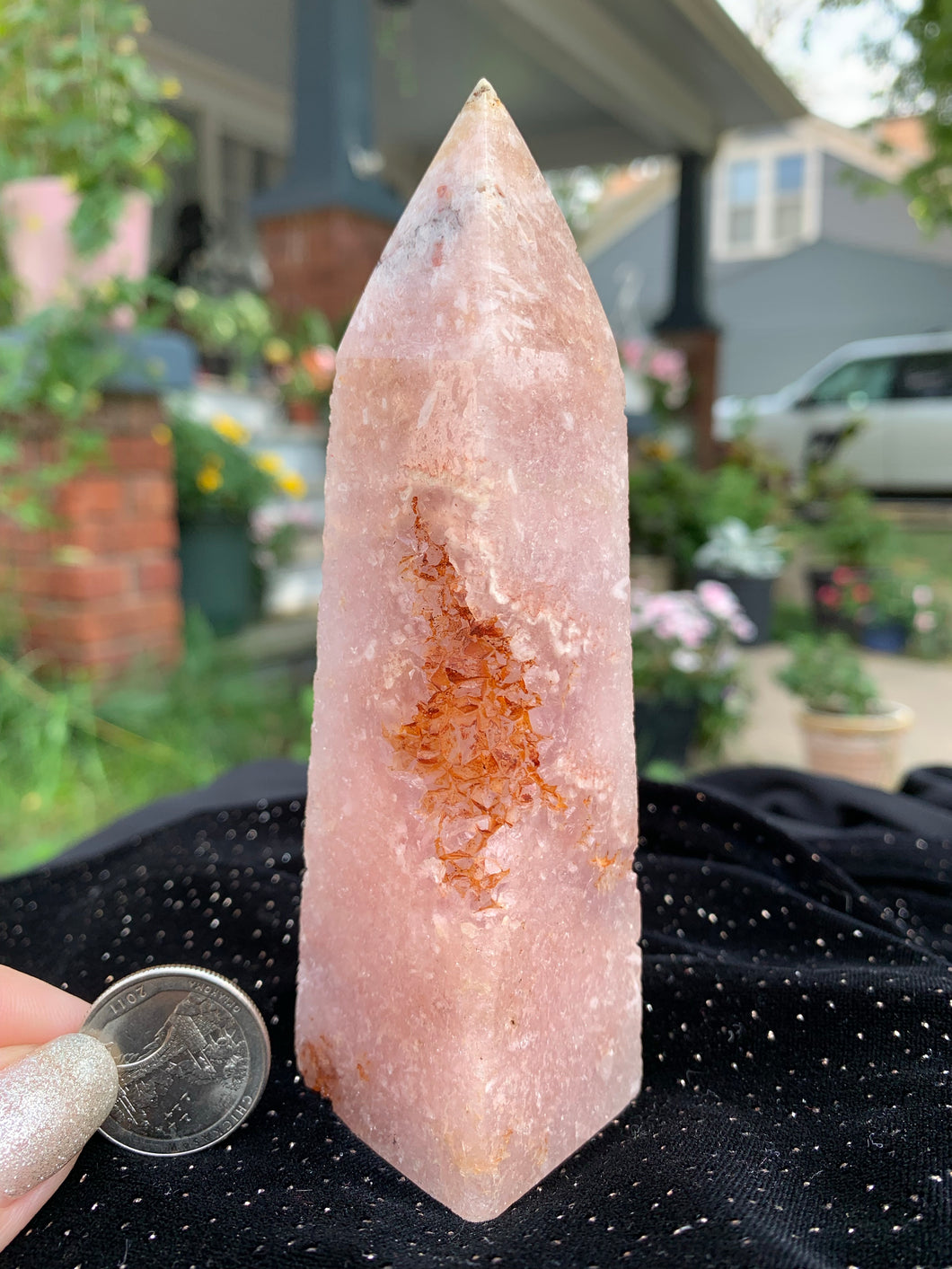 5” Stunning Pink Amethyst Tower 254 grams