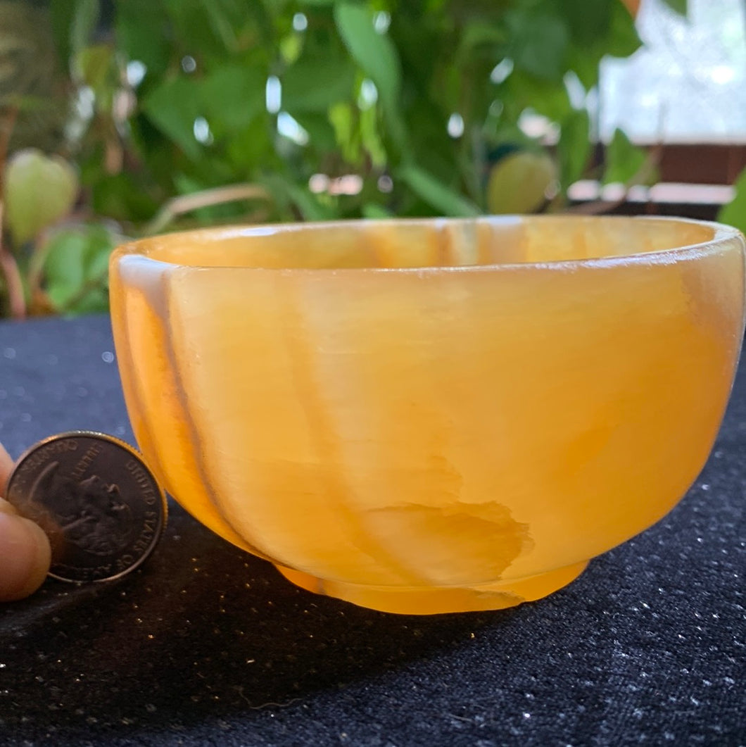 Orange Calcite Bowl