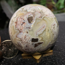 Load image into Gallery viewer, 2.19&quot; Mexican Crazy Lace Agate Sphere 236 grams
