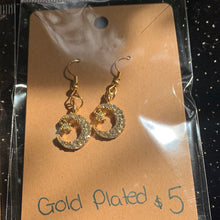 Load image into Gallery viewer, Moon/star Dangle earrings
