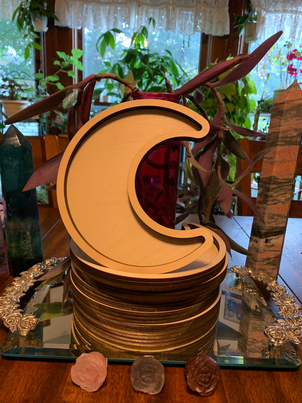 Wooden Moon Trinket Dish
