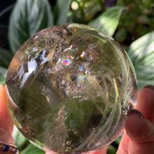 Load image into Gallery viewer, 3&quot; Clear Quartz Sphere 648 grams

