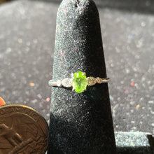 Load image into Gallery viewer, Peridot 925 Silver Ring- Adjustable
