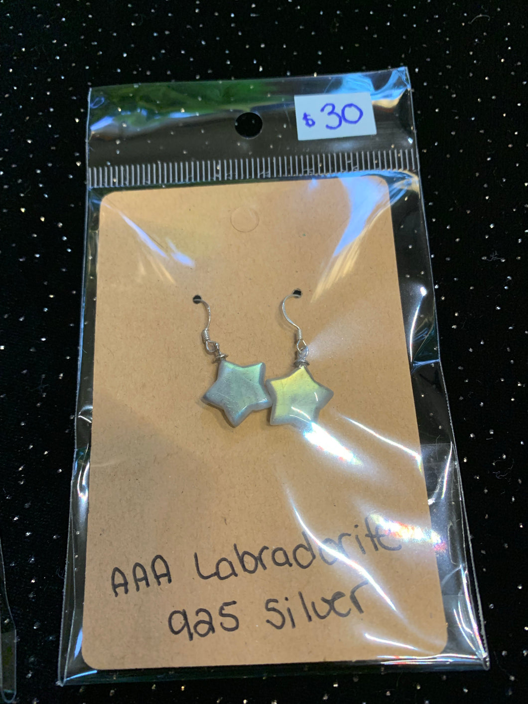 Labradorite Star Earrings