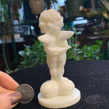 Load image into Gallery viewer, Marble Cupid/Angel standing on Heart
