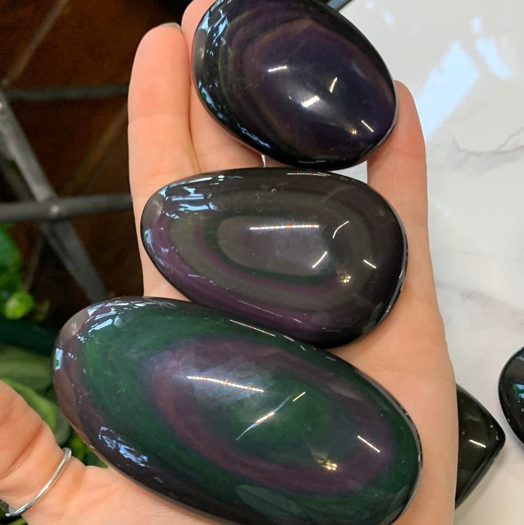 Rainbow Obsidian Palms
