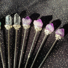 Load image into Gallery viewer, Crystal Plant Decor Pins (hairpins)
