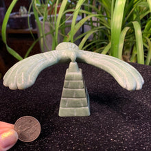 Load image into Gallery viewer, Green Aventurine Balancing Eagle Carving
