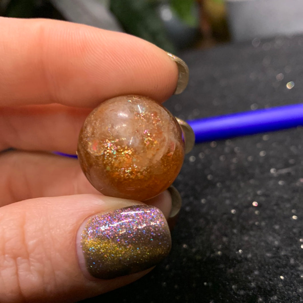 Mini AA Confetti Sunstone Spheres