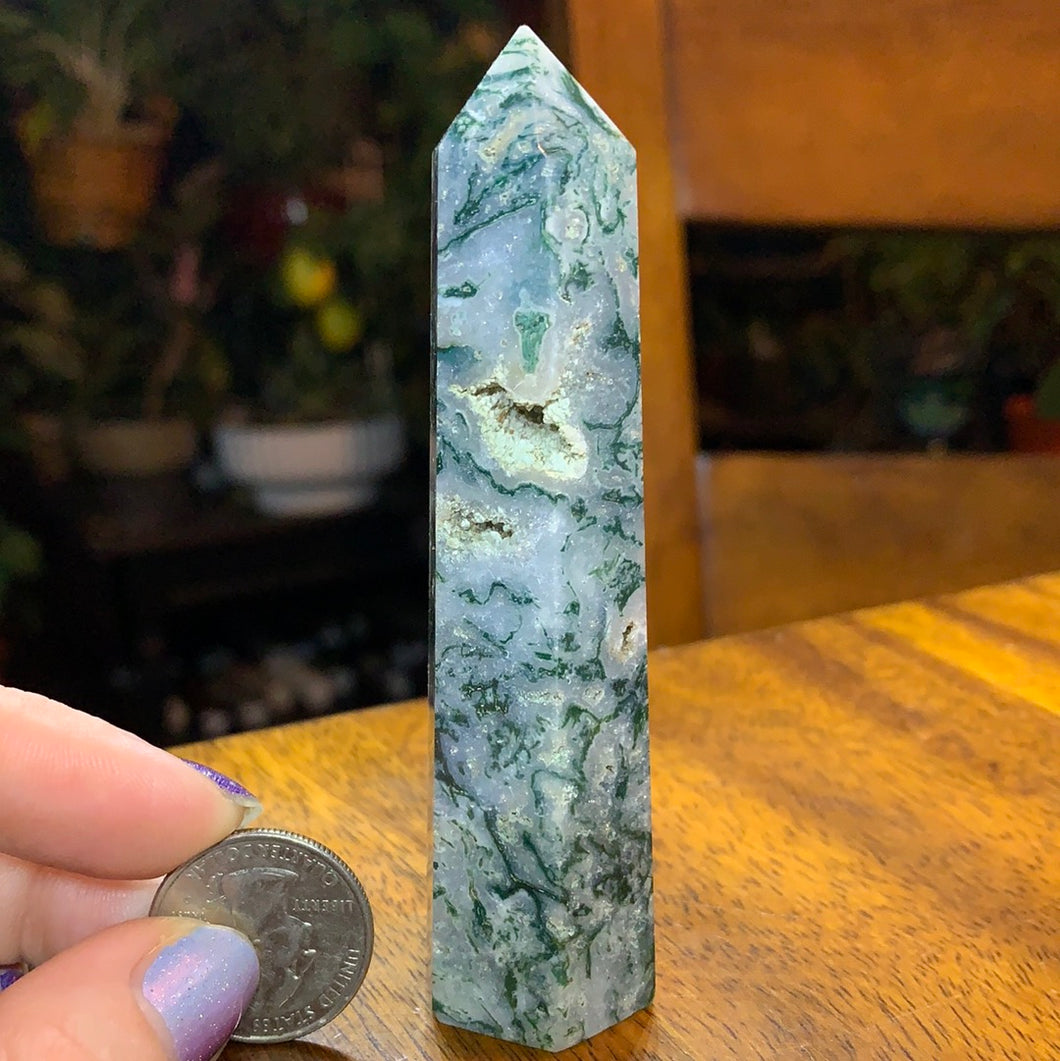 Moss Agate Small Towers
