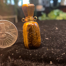 Load image into Gallery viewer, Tiny Tiger Eye Bottle Pendant
