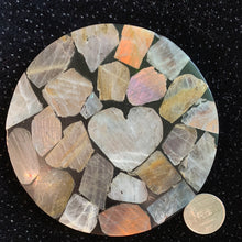 Load image into Gallery viewer, Labradorite Plate made with Resin
